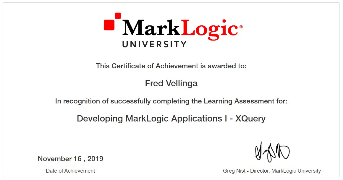 MarkLogix Certificaat - XQuery I